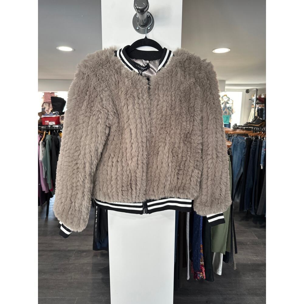 SOLD NWT Alexandra Faux Fur Bomber Jacket Size S